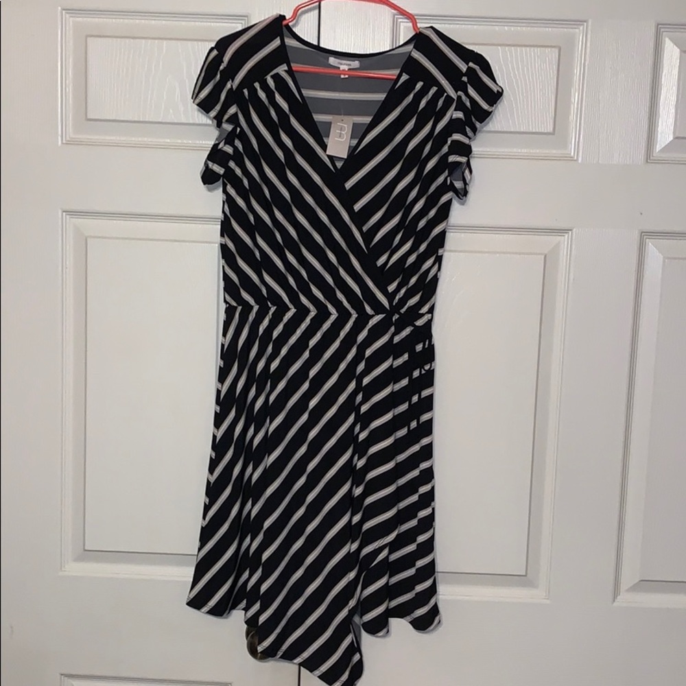 Black and White Wrap-around Dress NWT